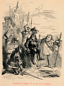 VII. Henrik megkoronázása a csata mezején, alkotó: John Leech