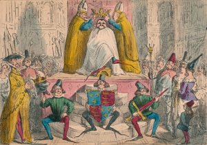 Negyedik Henrik koronázása a legjobb tekintélyektől, 1850 alkotó: John Leech