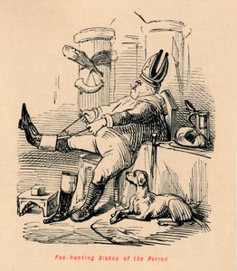 Rókavadászat A korszak püspöke, c1860, c1860 alkotó: John Leech