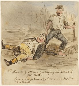 Francia úriember, aki kielégíti Mr. Bull iránti gyűlöletét alkotó: John Leech