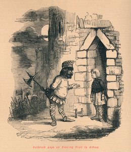 Guthrum esti látogatást tesz Alfrédnál, c1860, c1860. alkotó: John Leech