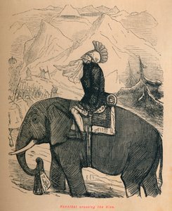Hannibál átkel az Alpokon, 1852 alkotó: John Leech
