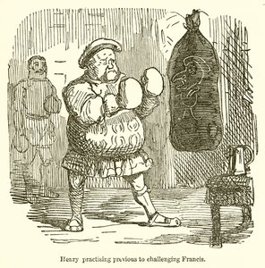 Henry gyakorol a kihívó Ferenc előtt alkotó: John Leech