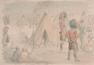 Felvidéki ezred a táborban alkotó: John Leech