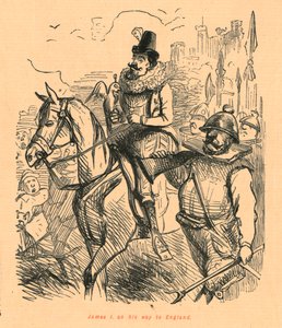 I. James útban Angliába, 1897. alkotó: John Leech