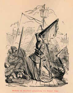 Madame de Montfort megdöbbentette a francia flottát, c1860, c1860 alkotó: John Leech