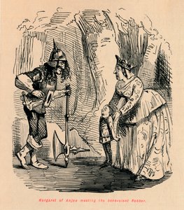 Anjou Margit találkozik a jóindulatú rablóval, alkotó: John Leech
