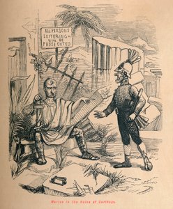 Marius Karthágó romjaiban, 1852 alkotó: John Leech