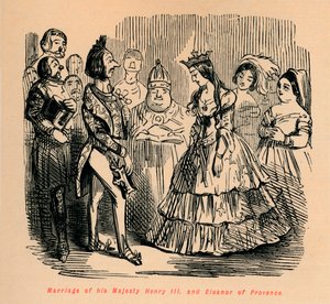Henrik őfelsége és Provence-i Eleanor házassága, c1860, c186 alkotó: John Leech