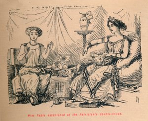 Fabia kisasszony megdöbbent a patríciusok kettős kopogtatásán, 1852 alkotó: John Leech