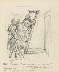"Mrs. Pottles nem bírja a tömeget" alkotó: John Leech