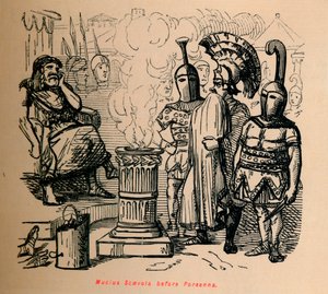 Mucius Scaevola Porsenna előtt, 1852 alkotó: John Leech