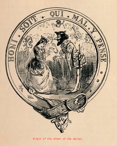 A Harisnyakötő Rend eredete, c1860, c1860 alkotó: John Leech