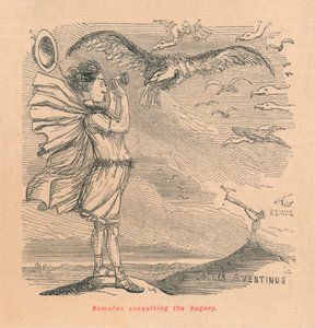 Romulus tanácsot ad az Augurynak, 1852 alkotó: John Leech