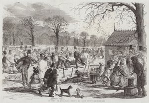 Korcsolyázás a Hyde-Parkban alkotó: John Leech