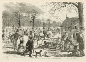Korcsolyázás a Hyde Parkban alkotó: John Leech