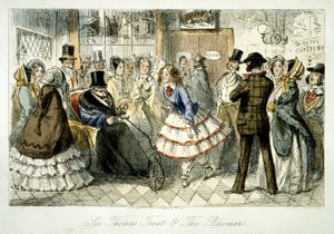 Vízvétel a Handley Spa-ban, 1845 alkotó: John Leech