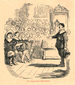 Barebone Parlament, 1897. alkotó: John Leech