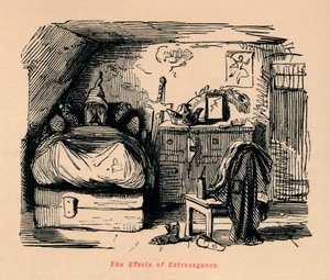 The Effects of Extravagance, c1860, c1860 alkotó: John Leech
