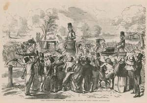 A demonstráció a Hyde Parkban alkotó: John Leech
