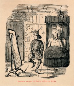 Henrik, walesi herceg méltatlan viselkedése, 1860, 1860 c alkotó: John Leech