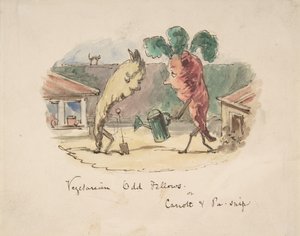Vegetáriánus Odd Fellows: vagy, Carrott és Pa-Snip, 1837-64. alkotó: John Leech