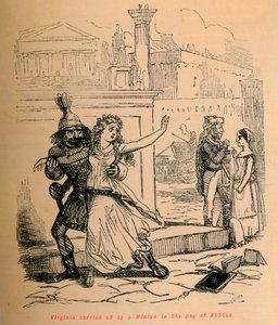 Virginiát egy Minion vitte el Appius fizetésében, 1852 alkotó: John Leech