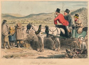 Hunting the Hounds, 1865. Művészek: John Leech, Hablot Knight Browne. alkotó: John Leech and Hablot Knight Browne