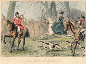 Lucy Glitters mutatja az utat, 1865. Művészek: John Leech, Hablot Knight Browne. alkotó: John Leech and Hablot Knight Browne