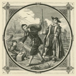 Egy egész malom egy kukoricaszem ledarálásához (metszet) alkotó: John Leighton