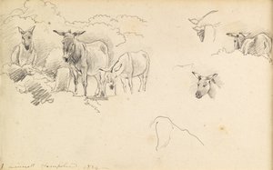 Szamarak, 1824 alkotó: John Linnell