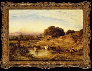 Naplemente, 1860 alkotó: John Linnell