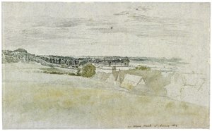 Kilátás az Amwell Hillre, Ware közelében, Hertfordshire-ben, 1814. Írta: John Linnell alkotó: John Linnell