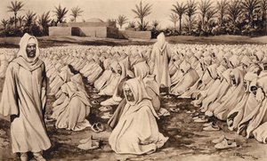 Mohamedánok imádkoznak (litográfia) alkotó: John Macfarlane