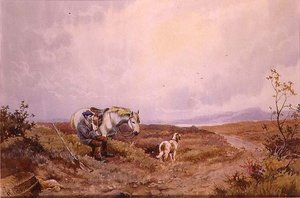 Pihenés a forgatás után (akvarell papíron) alkotó: John Maclaren Barclay