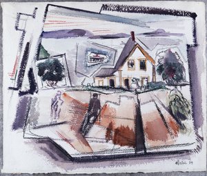 Deer Isle, Stonington, No. 10, Maine (akvarell és ceruza, papír)