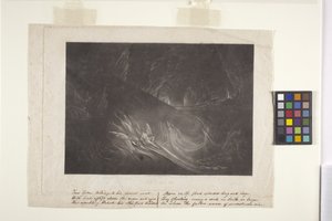 Sátán az égő tavon (mezzotinto) alkotó: John Marin