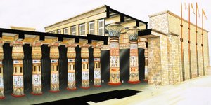 A Hypostyle Hall egy részének rekonstrukciója