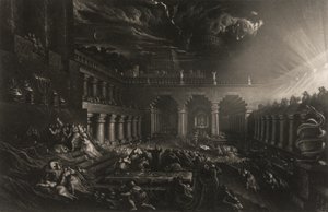 Belsazár lakomája, a Biblia illusztrációiból alkotó: John Martin