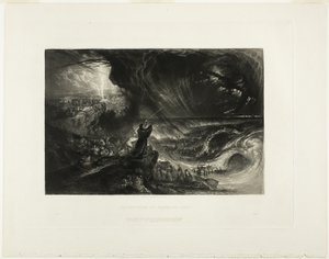 A fáraó seregének elpusztítása, a Biblia illusztrációiból alkotó: John Martin