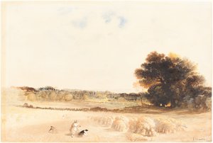 Gleaners a búzamezőn alkotó: John Martin