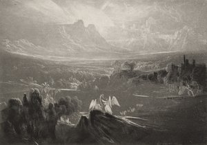 Mennyország – a boldogság folyói..., 1827 körül (mezzotint) alkotó: John Martin