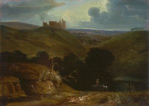 Táj egy kastéllyal alkotó: John Martin