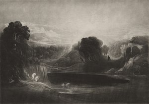 Paradicsom – Ádám és Éva – a reggeli himnusz, 1827 körül (mezzotint) alkotó: John Martin