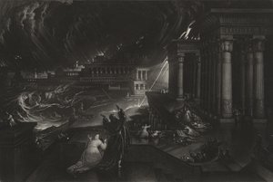 Hetedik pestis, 1824 körül (mezzotint) alkotó: John Martin
