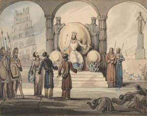 Sidrák, Mésák és Abednégó Nabukodonozor előtt alkotó: John Martin
