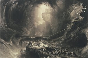 Az özönvíz, 1828 (mezzotinta rézkarcokkal) alkotó: John Martin