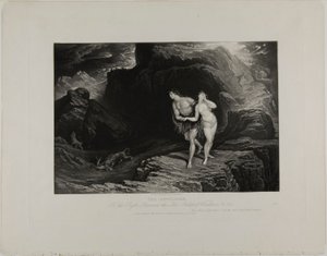 A kiűzetés, a Biblia illusztrációiból alkotó: John Martin