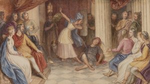 Pyramus és Thisbe, Szentivánéji álom, V. felvonás, I. jelenet, 1840 körül (wc papíron)