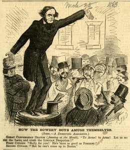 Hogyan szórakoztatják magukat a Bowery fiúk, 1863 (fametszet)